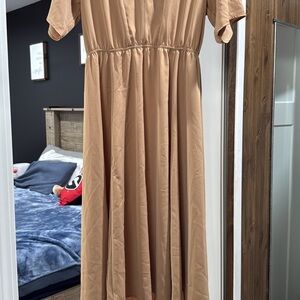 SHEIN Tan Maxi Dress